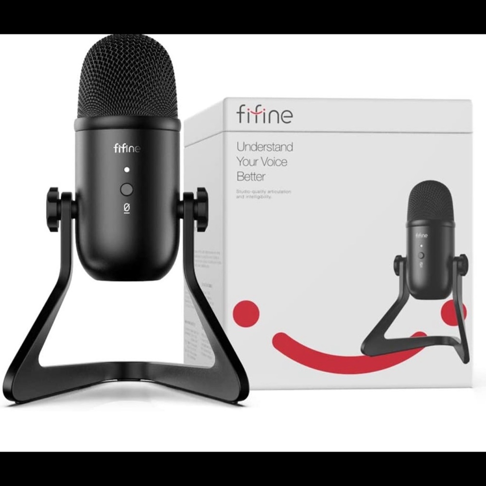 New In the box. FIFINE USB Studio Recording Microphone Computer Mic.